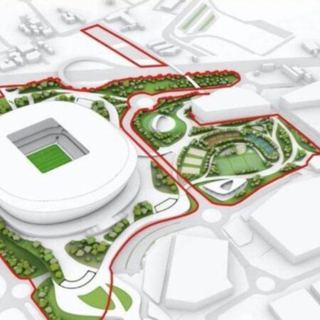 Nuovo stadio della Roma a Pietralata: quanto verde attorno all’impianto
