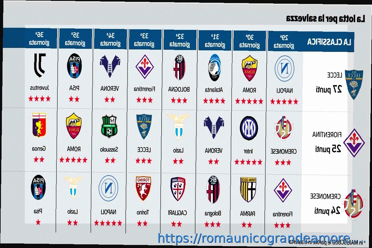 Preview Fiorentina e la Lotta per la Salvezza: Confronto dei Calendari con Lecce e Cremonese