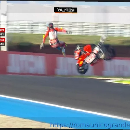 La moto e il pilota volano per metri: highside da paura per Buchanan in Brasile