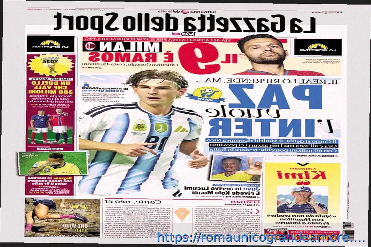 Preview Today’s Papers: Juventus eye Kessie, Nico Paz up for sale